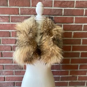 Genuine Fox Fur Detachable Collar Winter Luxury Scarf 30” NEW